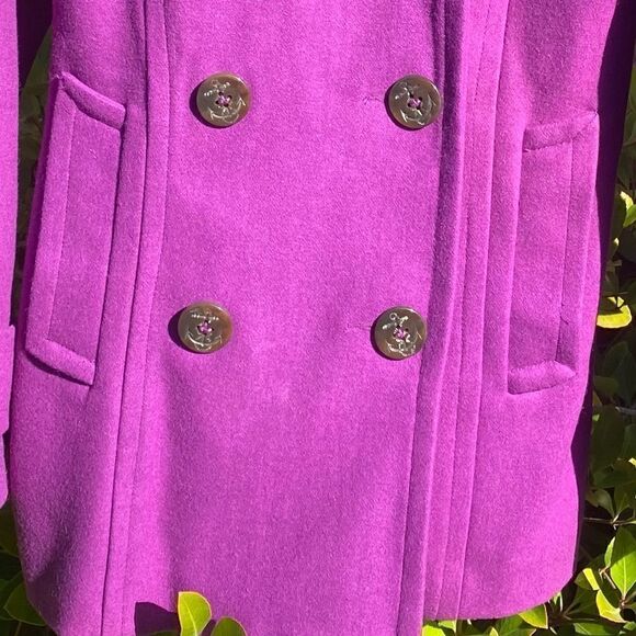 🧥Delia’s Purple Pea Coat Sz XS GUC! Mid Length. Lined. - Picture 2 of 9